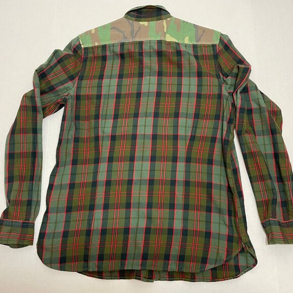 RALPH LAUREN | DENIM & SUPPLY Dbl. Pocket Shirt Check / Camo, Ladies Large - Picture 2 of 5